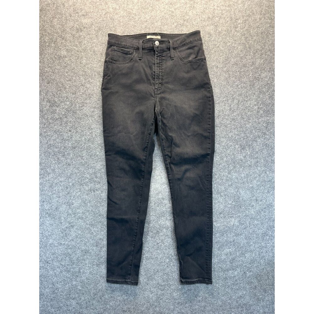 Madewell Jeans Women's 30 Curvy Roadtripper Skinny High Rise Black Stretch